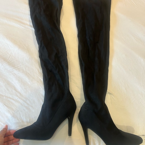 Madden Girl Shoes - Madden Girl Black Over the Knee Boots